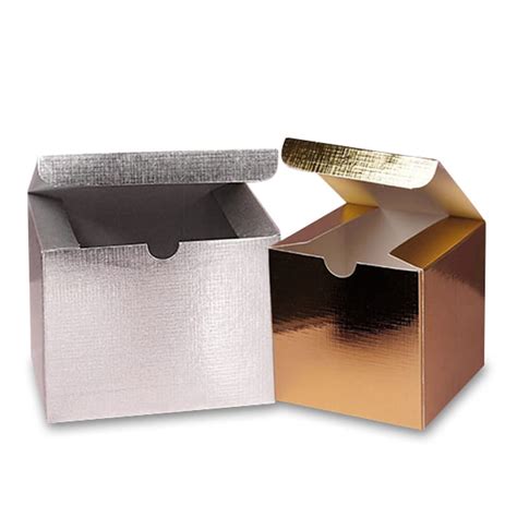 metallic paper box|Metallic Foil Tuck Top Gift Boxes .